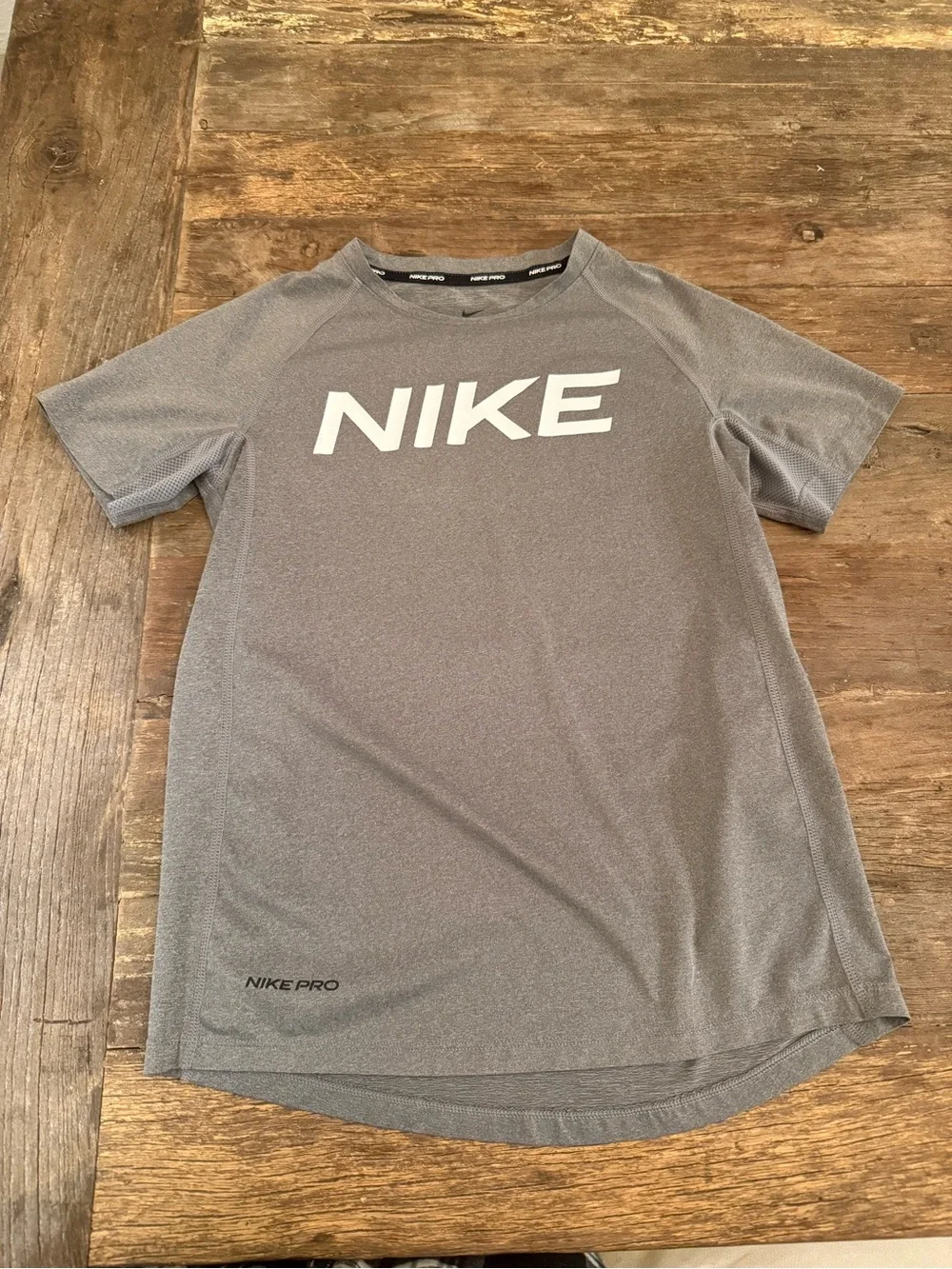Nike Grey Performance Dri-FIT Tee with White Logo